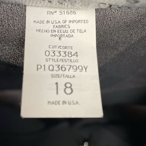 MOLLY MALLOY EVENING Ladies Dressy Black Sheer Cardigan Rhinstone Clasp Size 18 - Picture 7 of 7